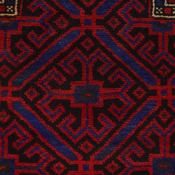 Afghan Wool Prayer Rug Pattern 4.5x2.9 ft