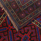 Afghan Wool Prayer Rug Pattern 4.5x2.9 ft