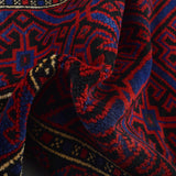 Afghan Wool Prayer Rug Pattern 4.5x2.9 ft