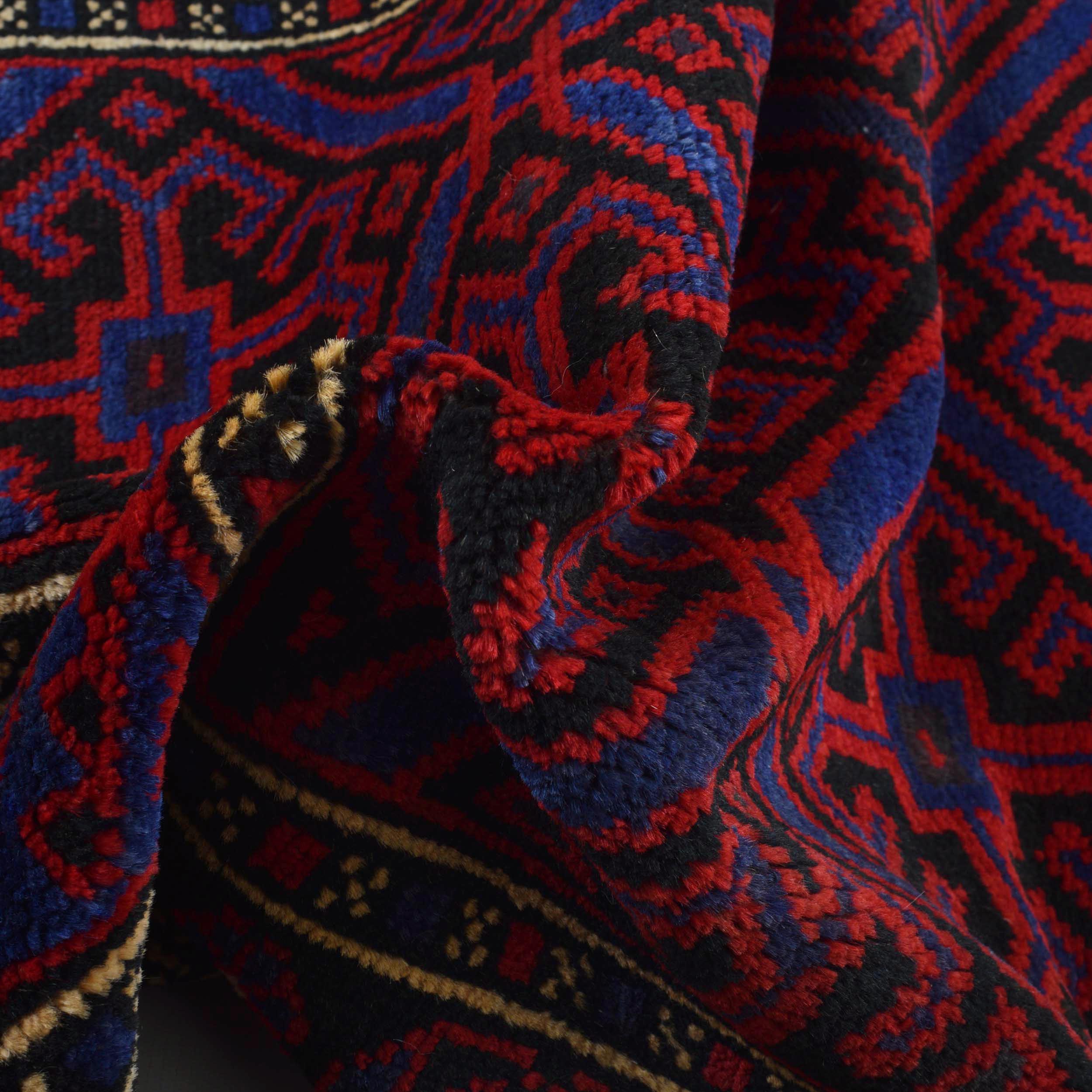 Afghan Wool Prayer Rug Pattern 4.5x2.9 ft