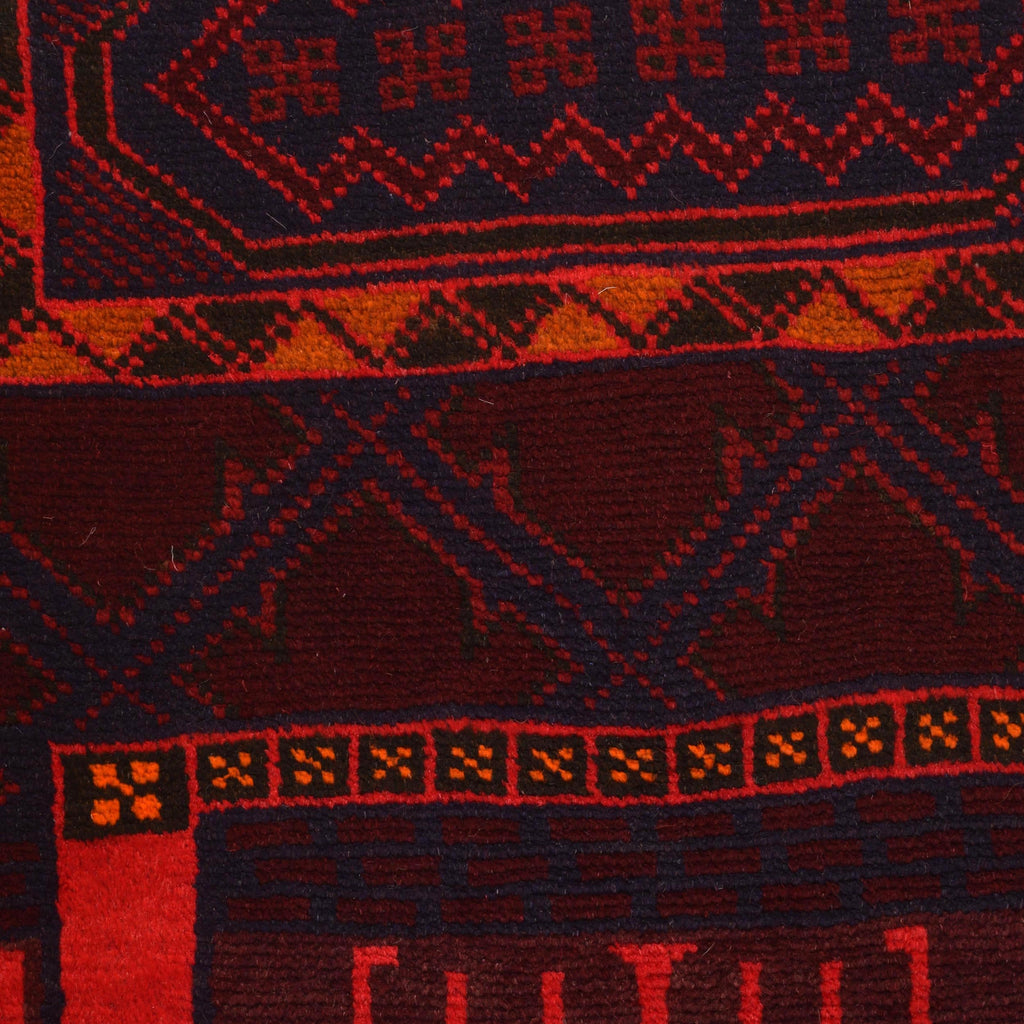 Afghan Handloom Wool Prayer Rug 4.9x2.7 ft