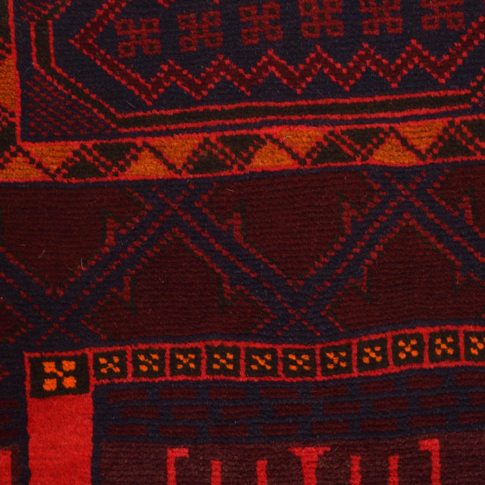 Afghan Handloom Wool Prayer Rug 4.9x2.7 ft