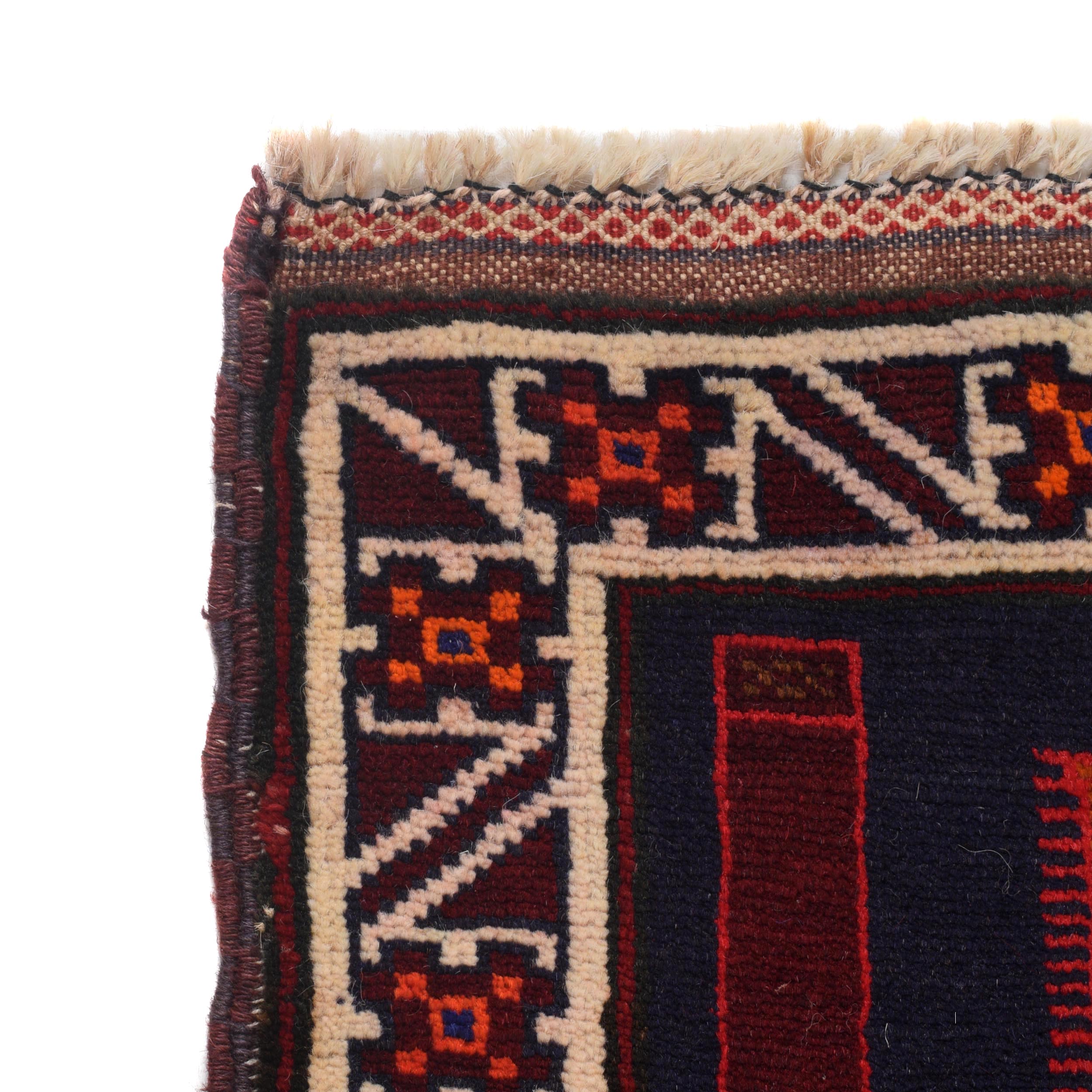 Afghan Handloom Wool Prayer Rug 4.9x2.7 ft