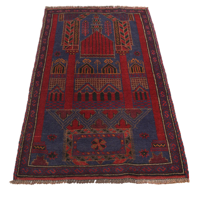 Tribal Afghan Crafted Prayer Mat 4.5x2.8 ft