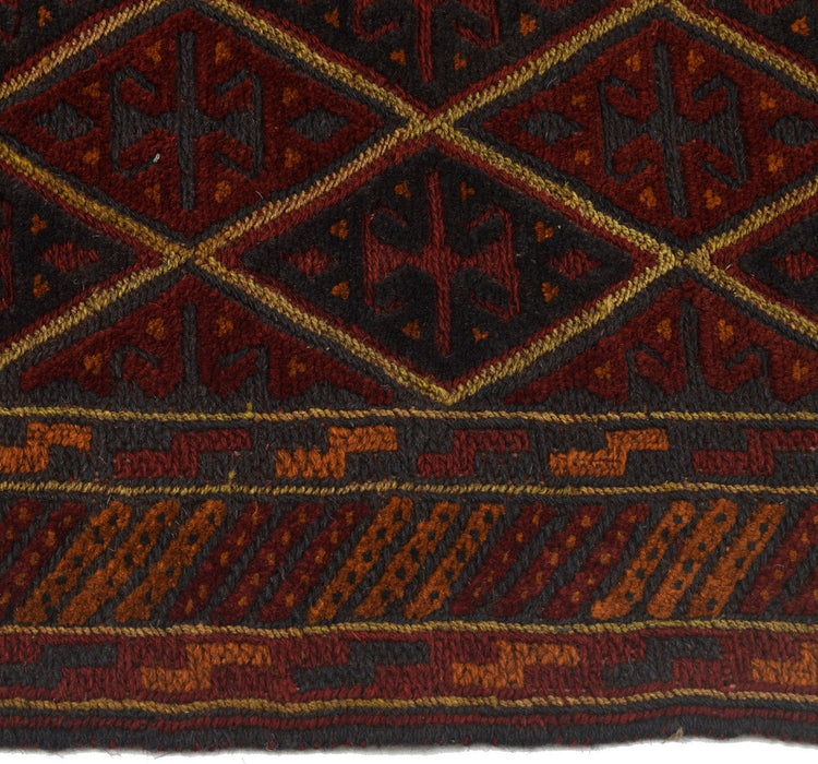 Pashtun, Hand-Knotted, Runner Rug, 