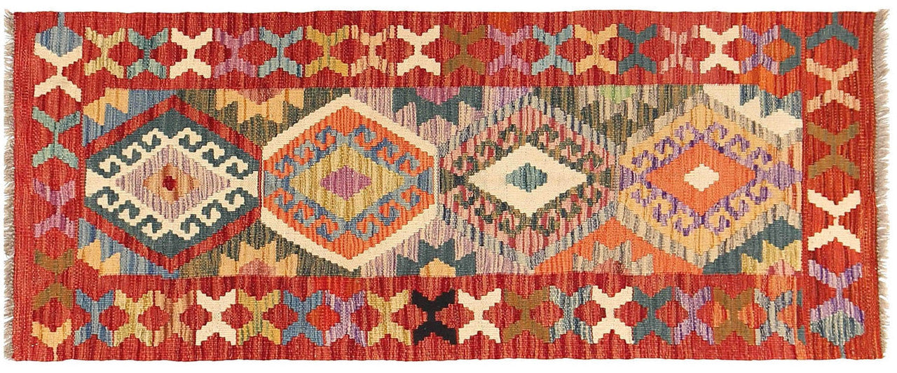 Afghan tribal pattern rug, pure wool runner rug, Afghan artisan rug, handwoven wool runner rug, unique Afghan tribal rug