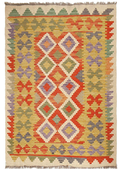 Afghan Chobi Kilim Wool Area Rug By Afghan Artisan