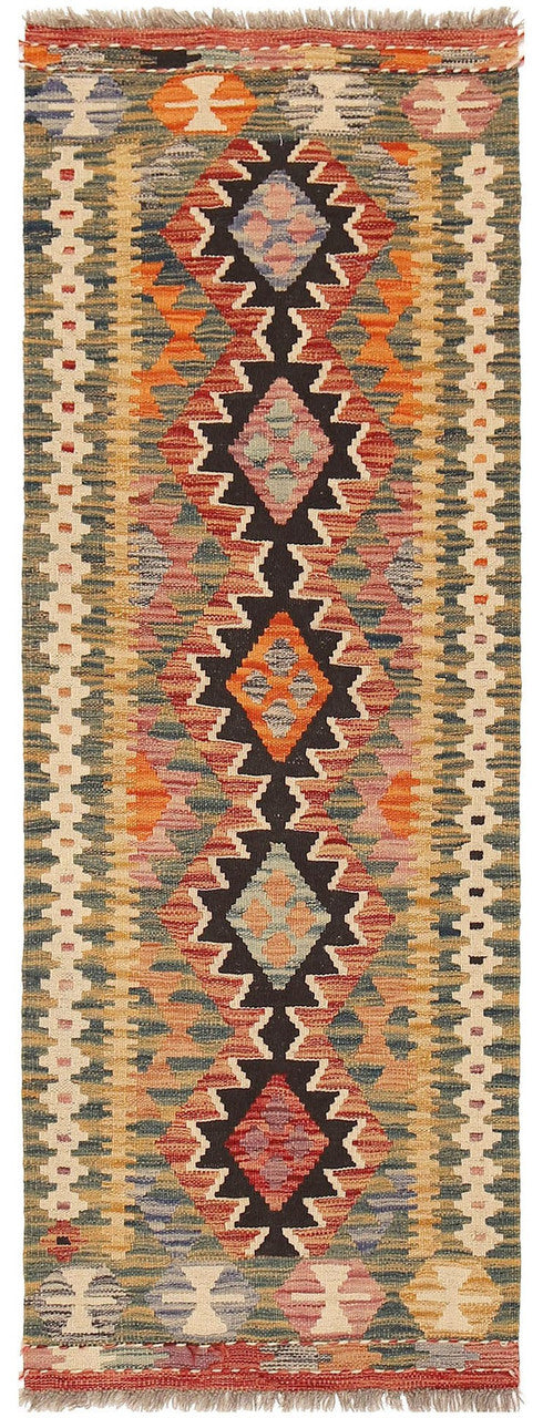 Pashtun artisan rug, Afghan wool runner rug, hand-knotted runner rug, traditional tribal rug, Afghan tribal design rug, handmade Afghan wool rug, 