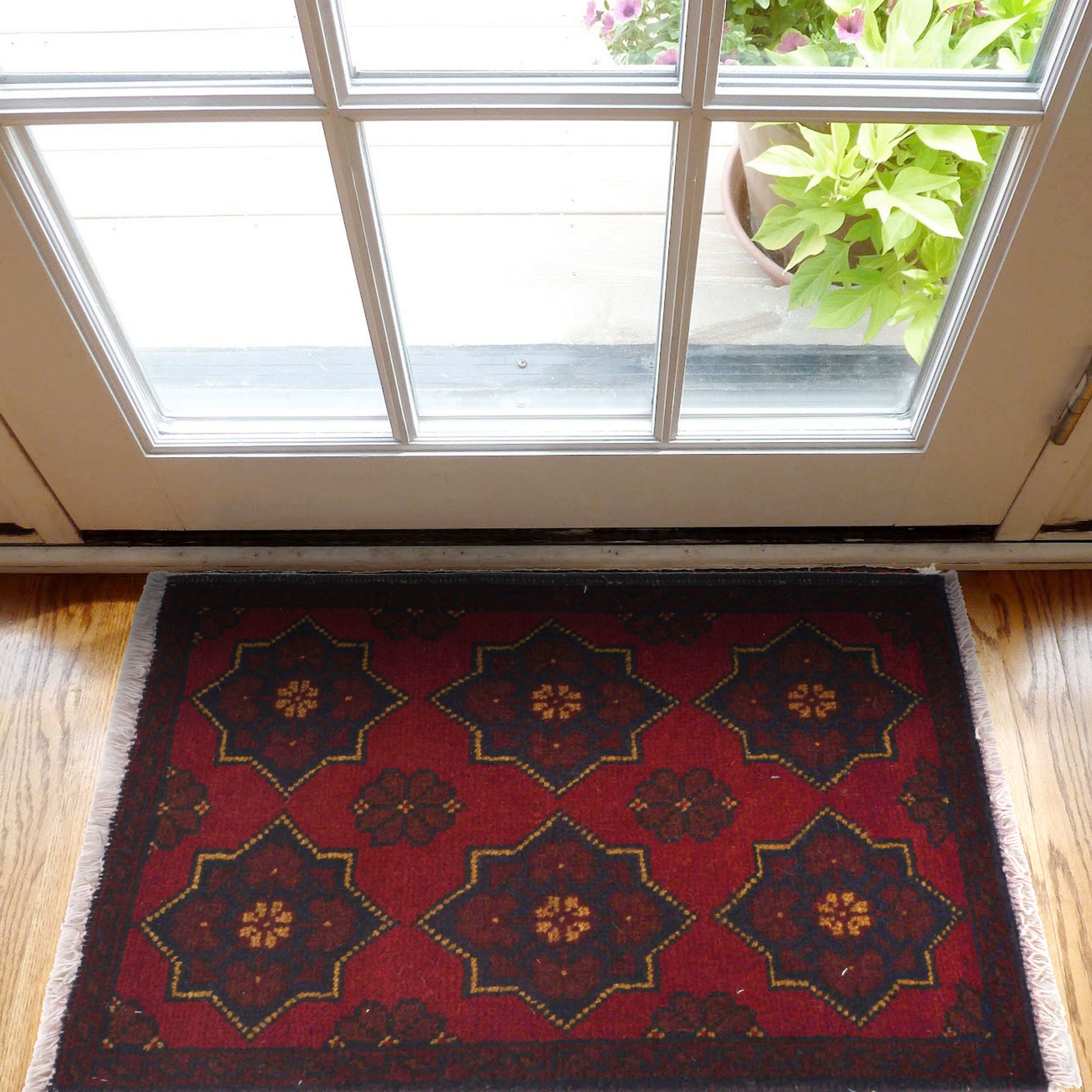 Artisanal Mini Woolen Entry Mat 2x1.3 ft