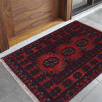 Handwoven Afghan Welcome Mat 2x1.5 ft