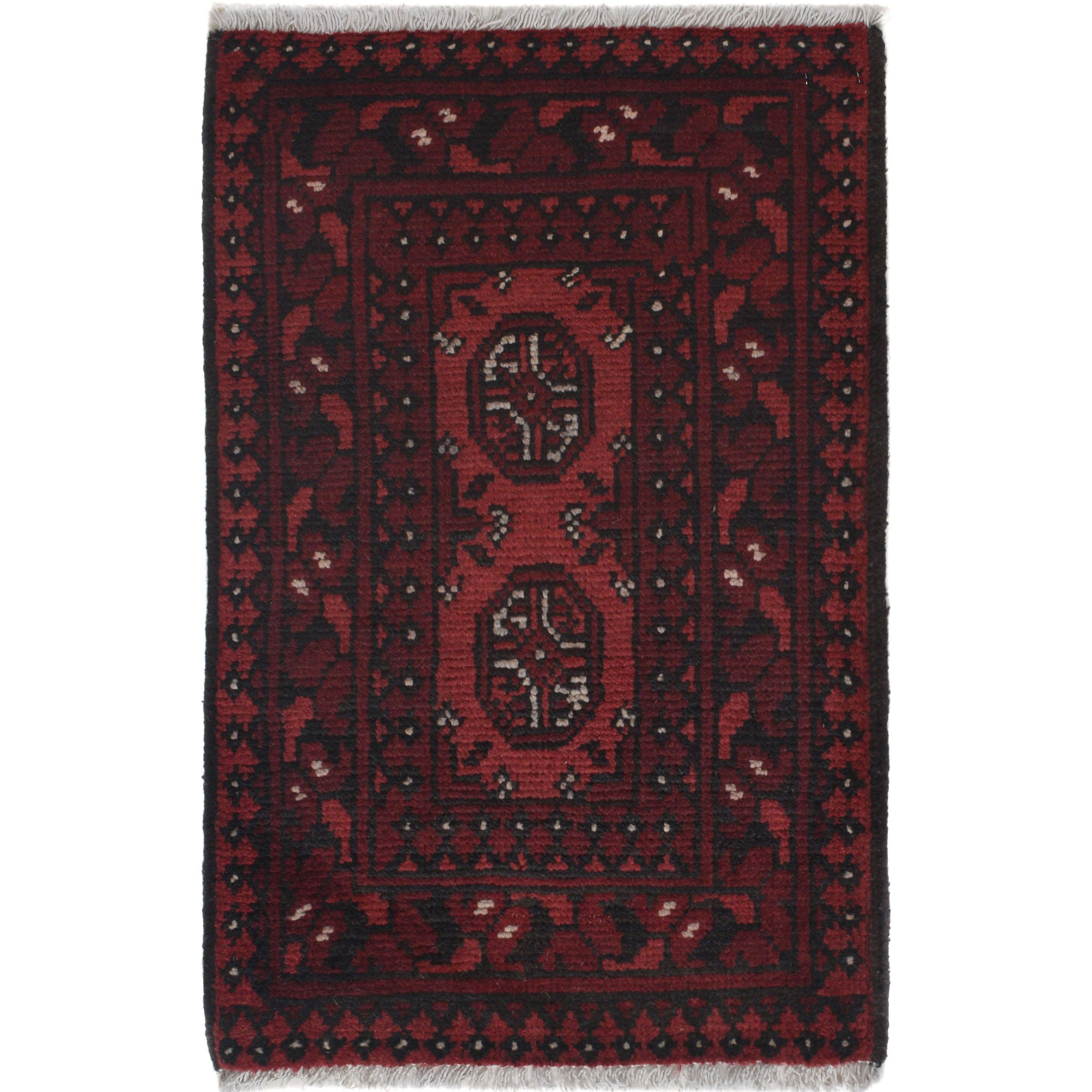 Ethnic Afghan Handcrafted Rug 2.4x1.5 ft