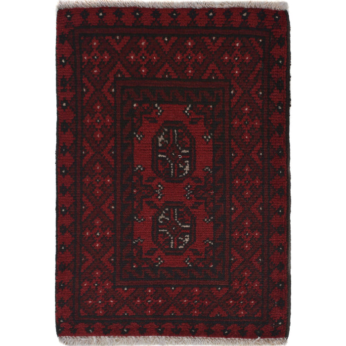 Tribal Wool Afghan Entry Mat 2.1x1.5 ft