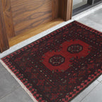 Small Afghan Wool Doormat 2.4x1.6 ft
