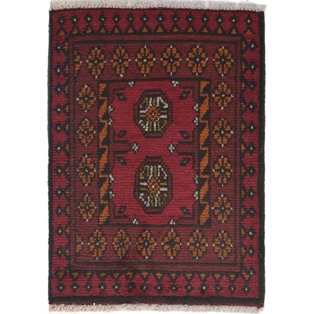 Ethnic Soft Wool Entry Rug 2.1x1.5 ft