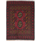 Ethnic Soft Wool Entry Rug 2.1x1.5 ft