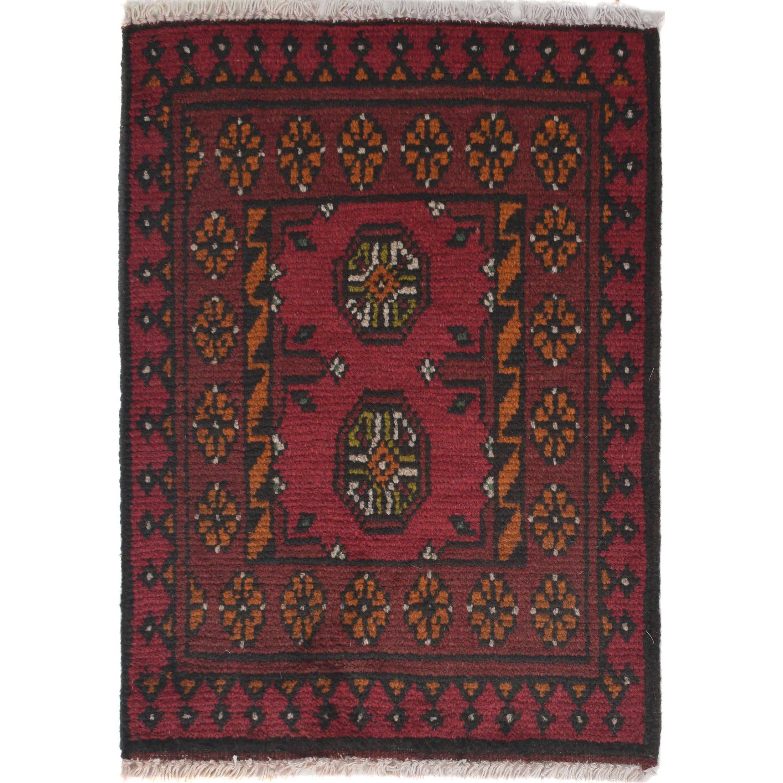 Ethnic Soft Wool Entry Rug 2.1x1.5 ft