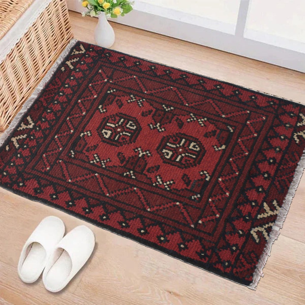 Nomad Crafted Wool Rug 2.2x1.6 ft