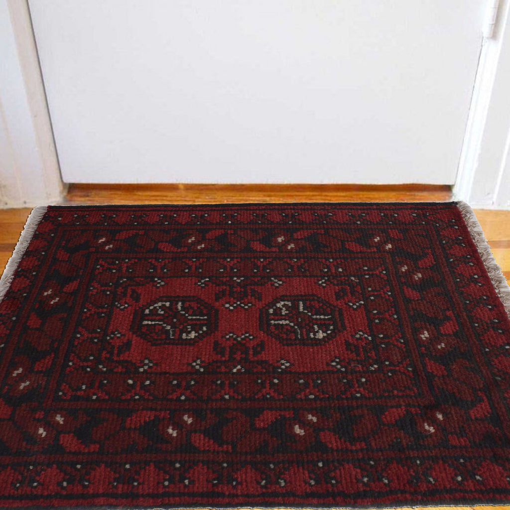 Tribal Handcrafted Afghan Doormat 2.1x1.5 ft