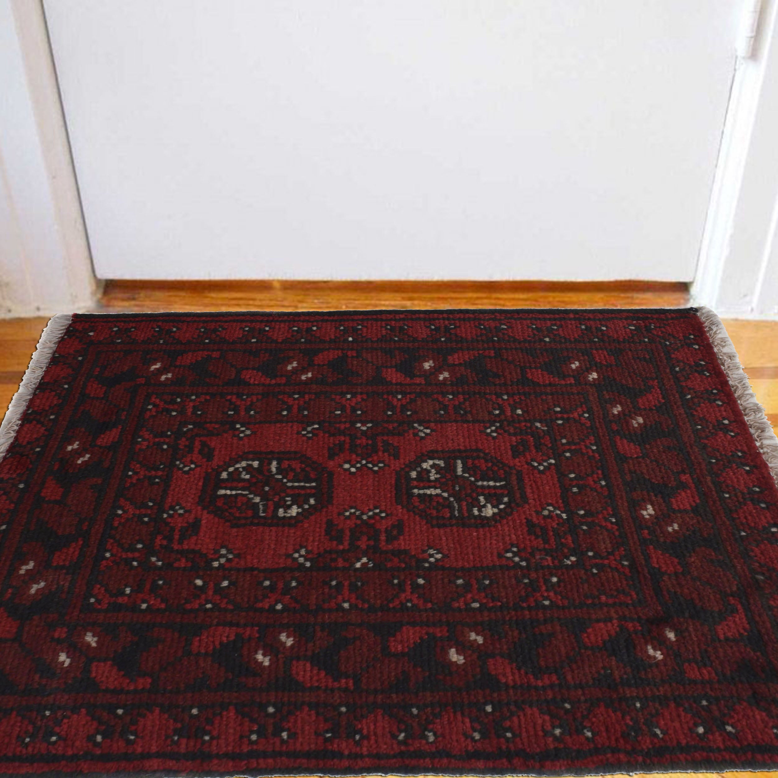 Tribal Handcrafted Afghan Doormat 2.1x1.5 ft