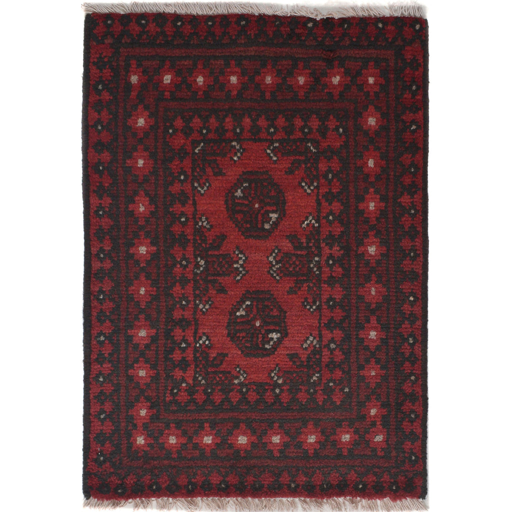 Afghan Nomad Entry Wool Rug 2.3x1.6 ft