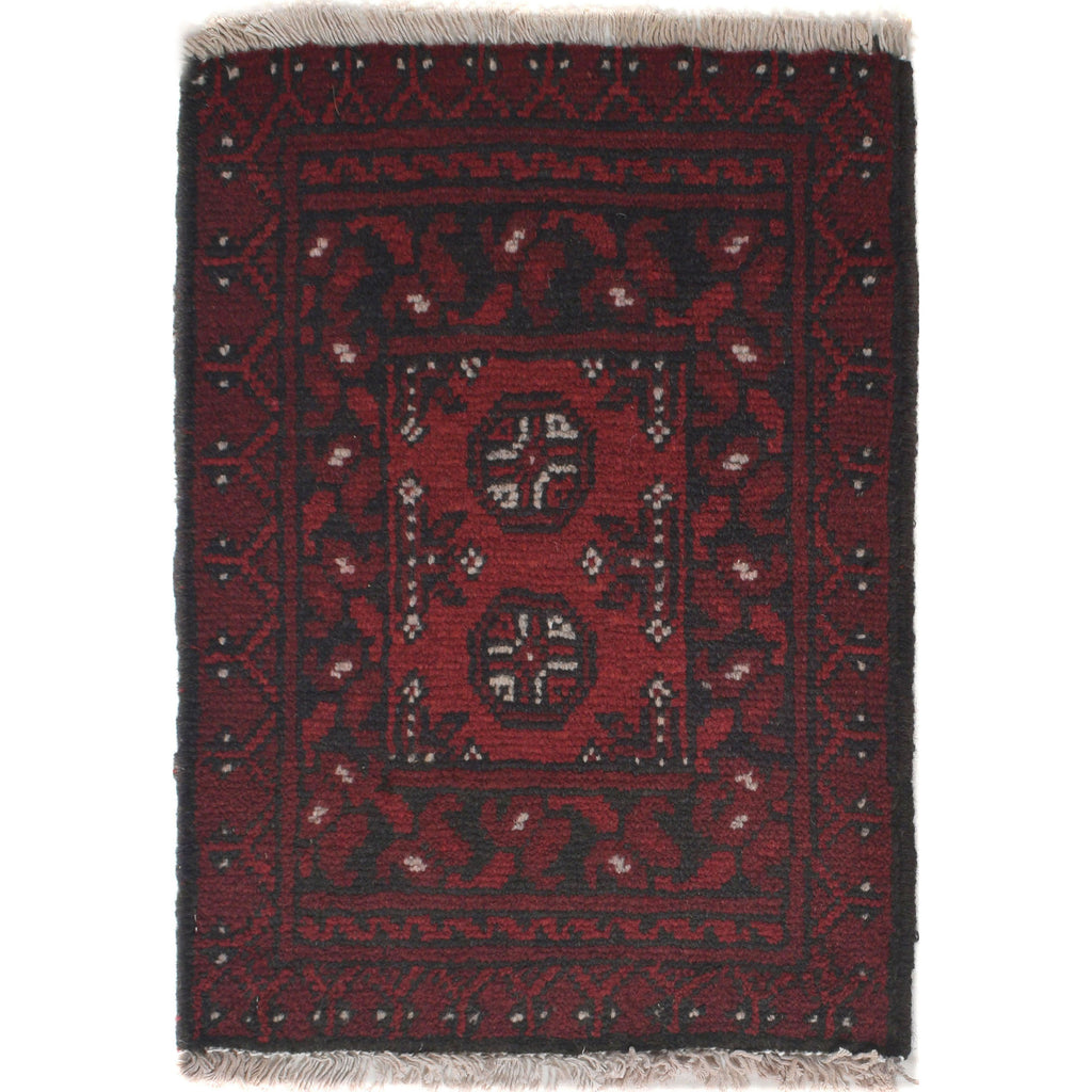 Soft Afghan Tribal Doormat 2x1.3 ft