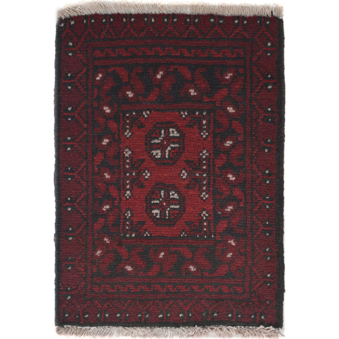 Soft Afghan Tribal Doormat 2x1.3 ft