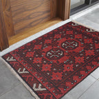 Afghan Mini Wool Floor Rug 2.1x1.5 ft