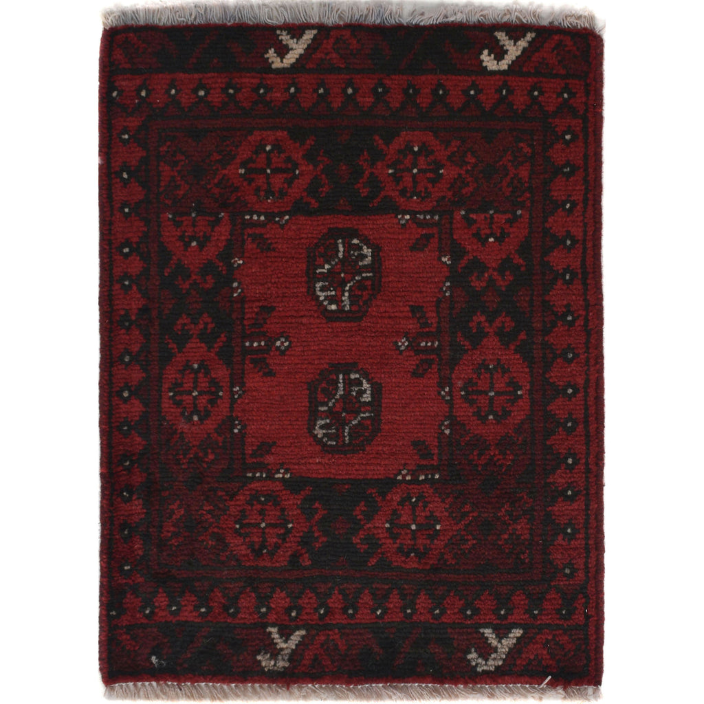 Handmade Afghan Small Entry Rug 2x1.6 ft