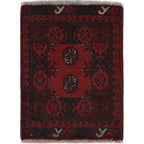 Handmade Afghan Small Entry Rug 2x1.6 ft