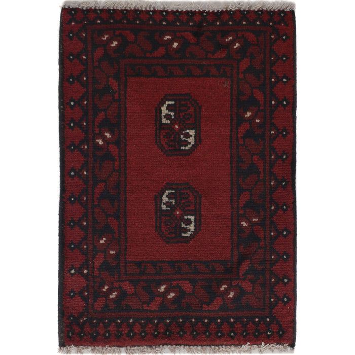 Tribal Afghan Wool Welcome Mat 2.2x1.5 ft