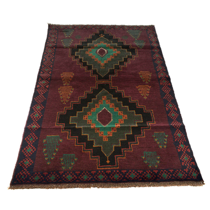 Afghan Baloch rug, handmade wool rug Afghan design, authentic Afghan rug for home, 