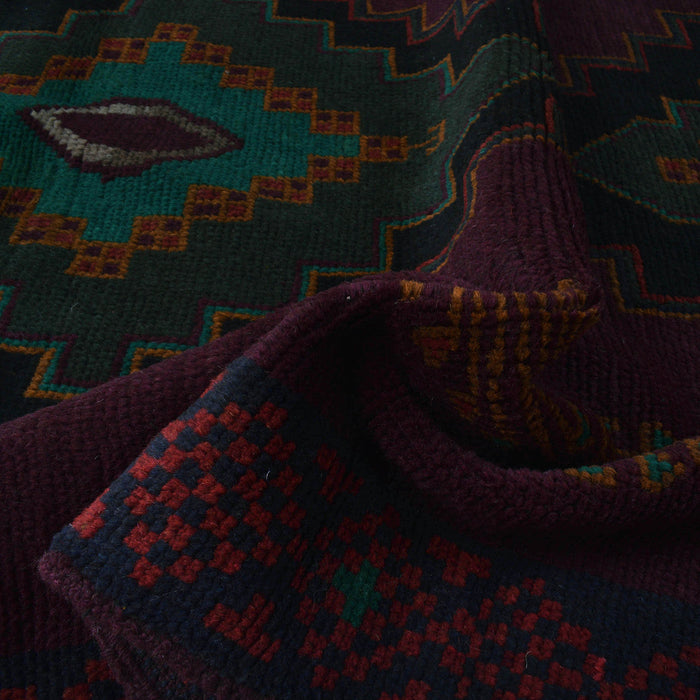 Afghan tribal wool rug, handmade Afghan rug Baloch design, 