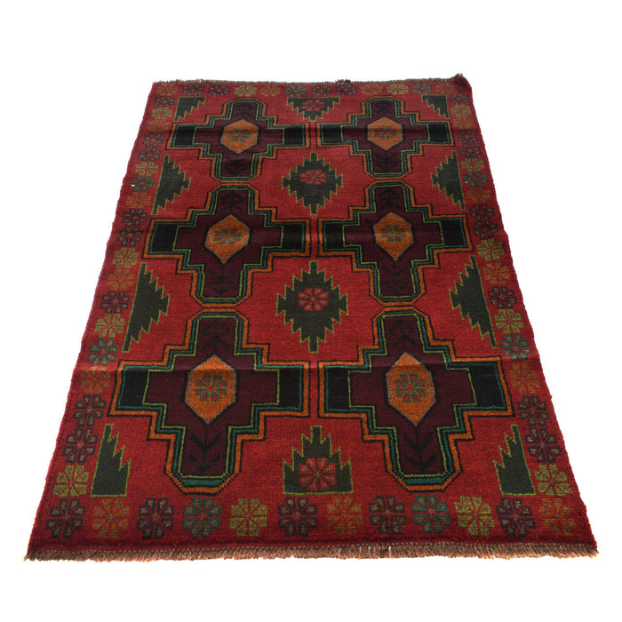 Afghan Baloch rug, handmade wool rug Afghan design, authentic Afghan rug for home, 