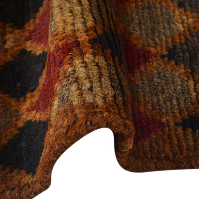  wool area rug handmade, tribal Afghan rug, 