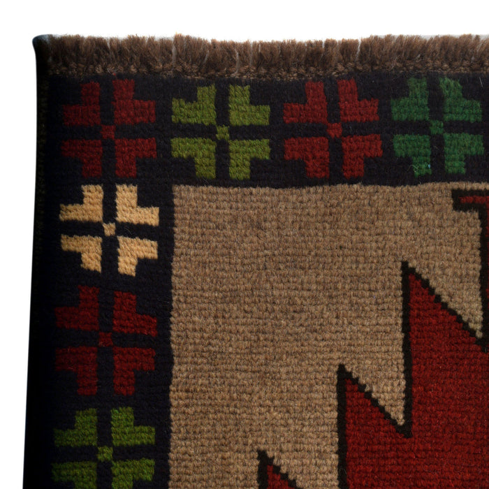 wool area rug handmade, tribal Afghan rug, 