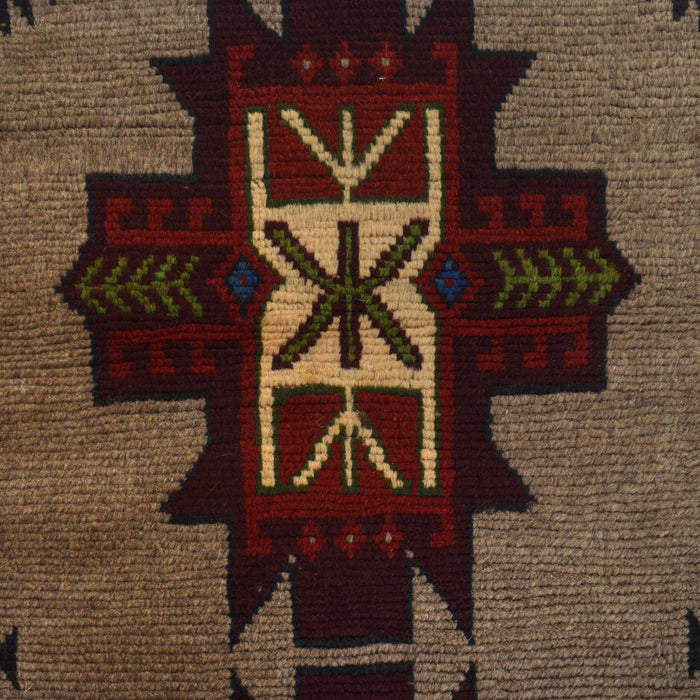wool area rug handmade, tribal Afghan rug, 