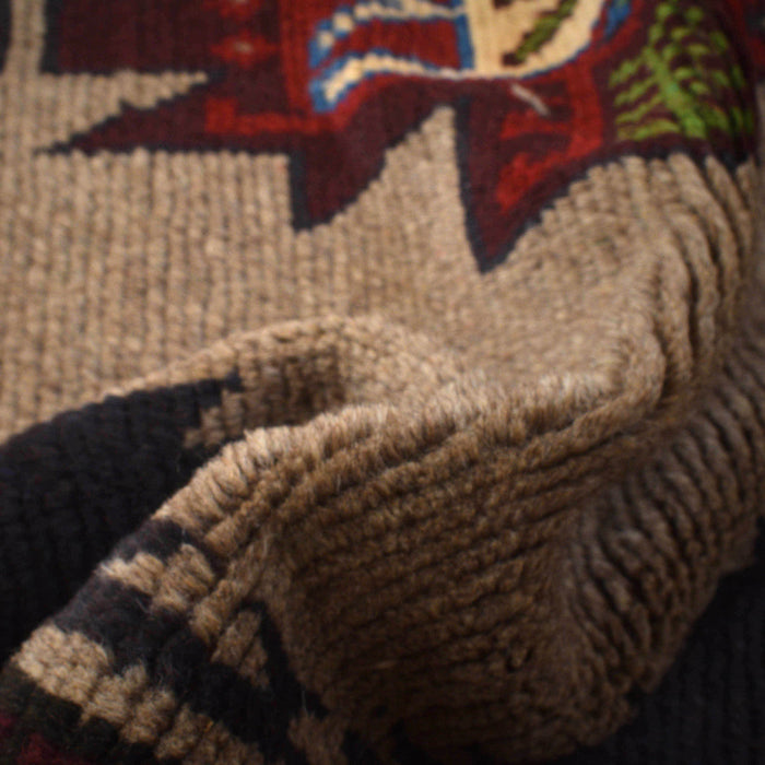 wool rug Afghan style, ethnic Baloch rug,