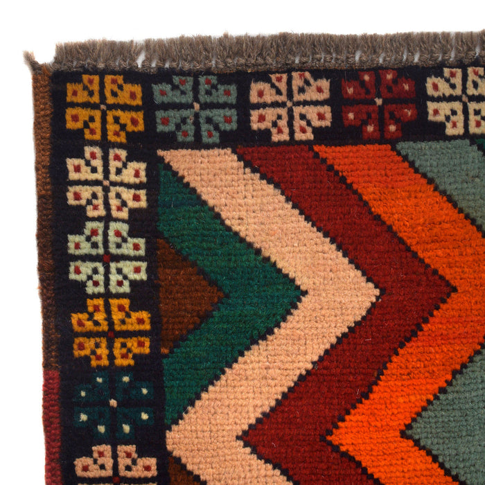 unique Baloch rug design, Afghan wool rug decor, 