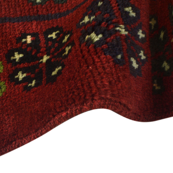 wool rug Afghan style, ethnic Baloch rug, 