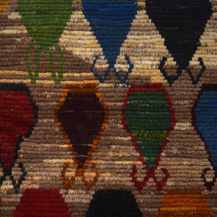 Woolen Afghan Carpet, Traditional Handwoven Rug, 