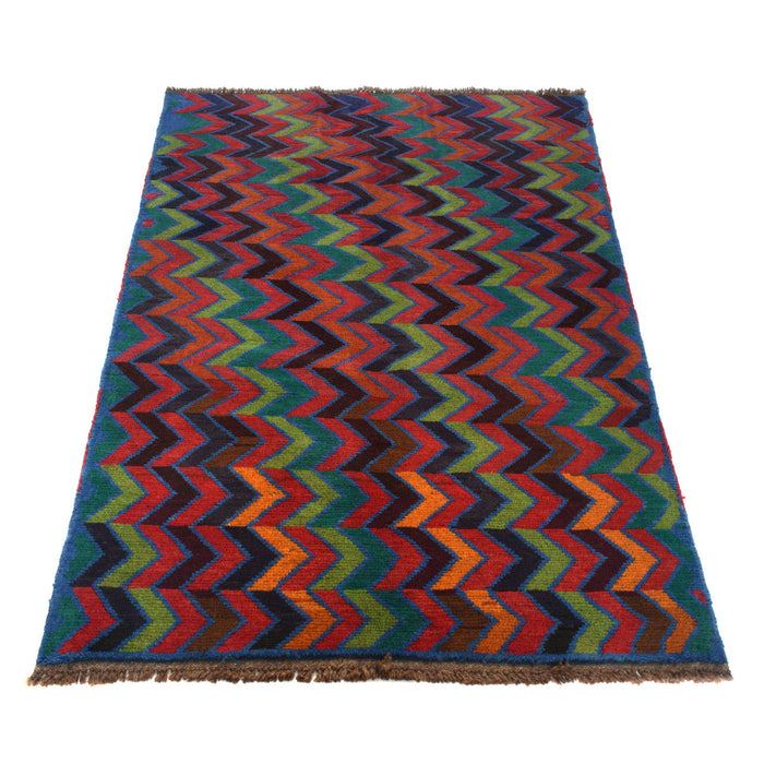 Baloch Tribal Rug, Afghan Wool Carpet, Handcrafted Tribal Carpet, 