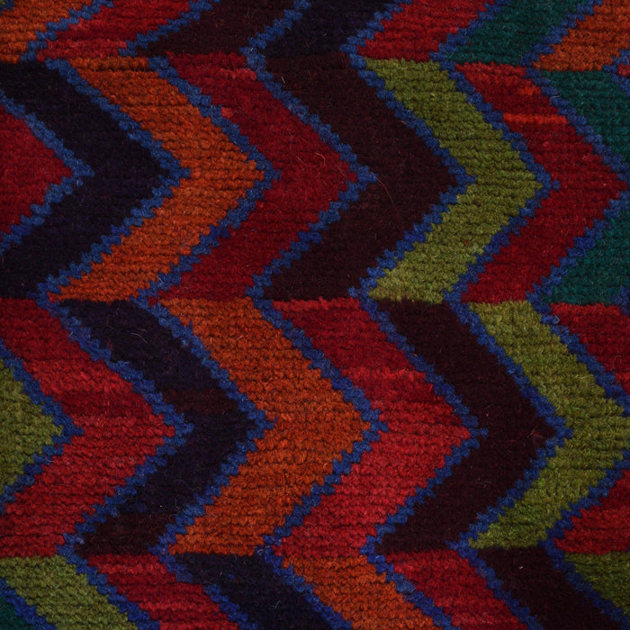 Woolen Afghan Carpet, Traditional Handwoven Rug, 