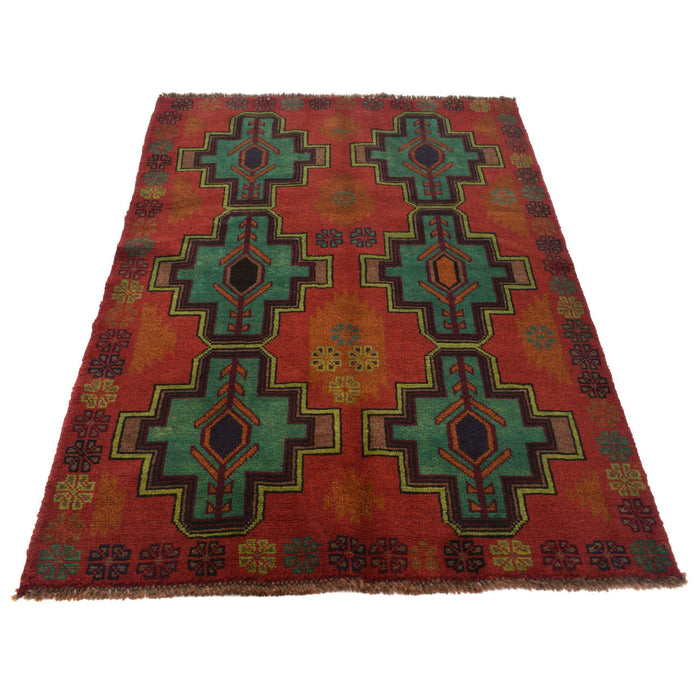 Baloch Tribal Rug, Afghan Wool Carpet, Handcrafted Tribal Carpet,
