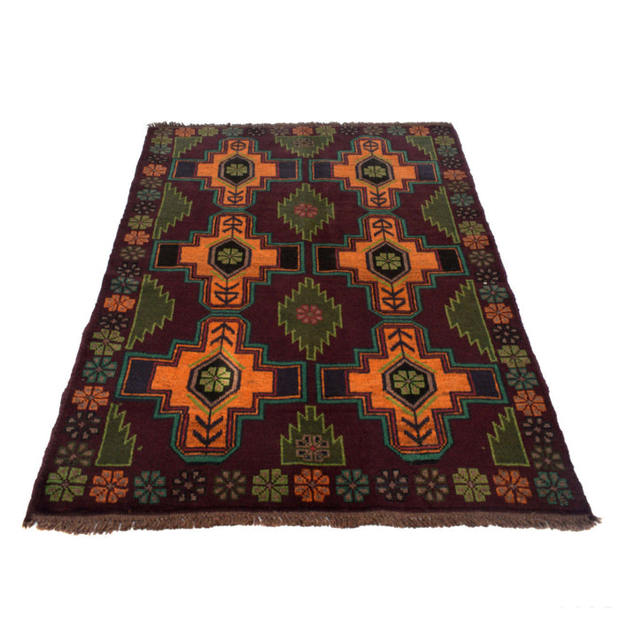 Baloch Tribal Rug, Afghan Wool Carpet, Handcrafted Tribal Carpet, 