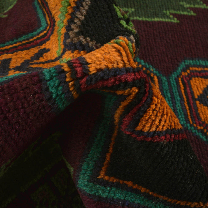 Afghan Handmade Rug, Baloch Rug, Wool Tribal Carpet, 