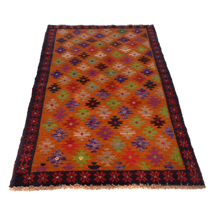 handmade tribal rug, traditional Afghan wool carpet, 
