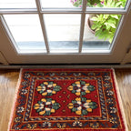 Soft Nomadic Wool Decorative Rug 1.9x1.4 ft