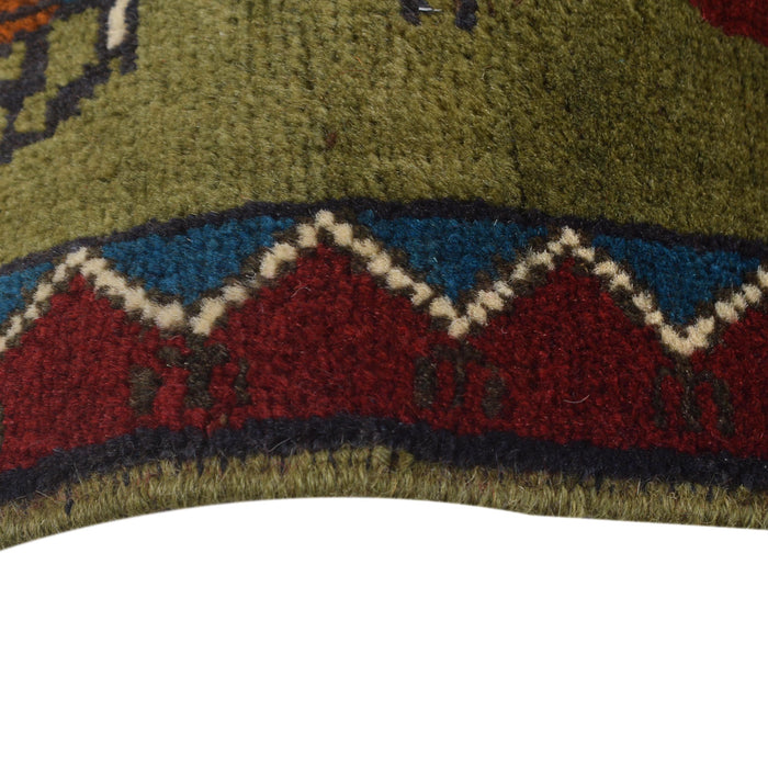 Vintage Cultural Story War Rug 4.1x2.6 ft