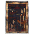 Cultural Afghan AK-47 Decor Rug 2.8x2.1 ft