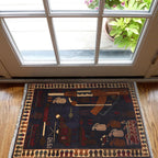Cultural Afghan AK-47 Decor Rug 2.8x2.1 ft